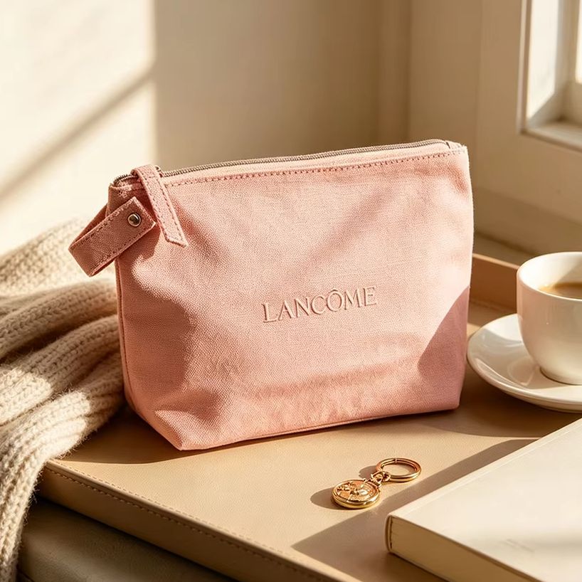 Luxury Skincare Samples - حقيبة مستحضرات تجميل من لانكوم مطرزة