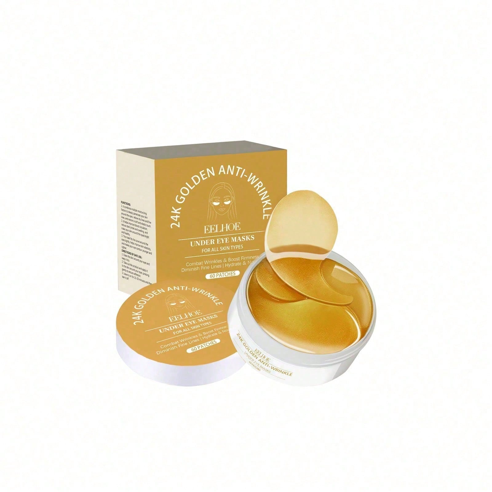 Luxury Skincare Line - قناع العين بالذهب عيار 24 قيراط،