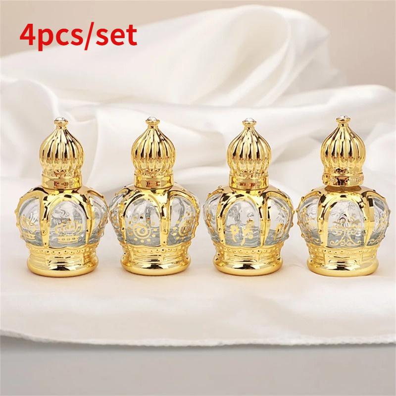 Luxury Skincare Bottles - مجموعة من 4 قطع زجاجات عطر