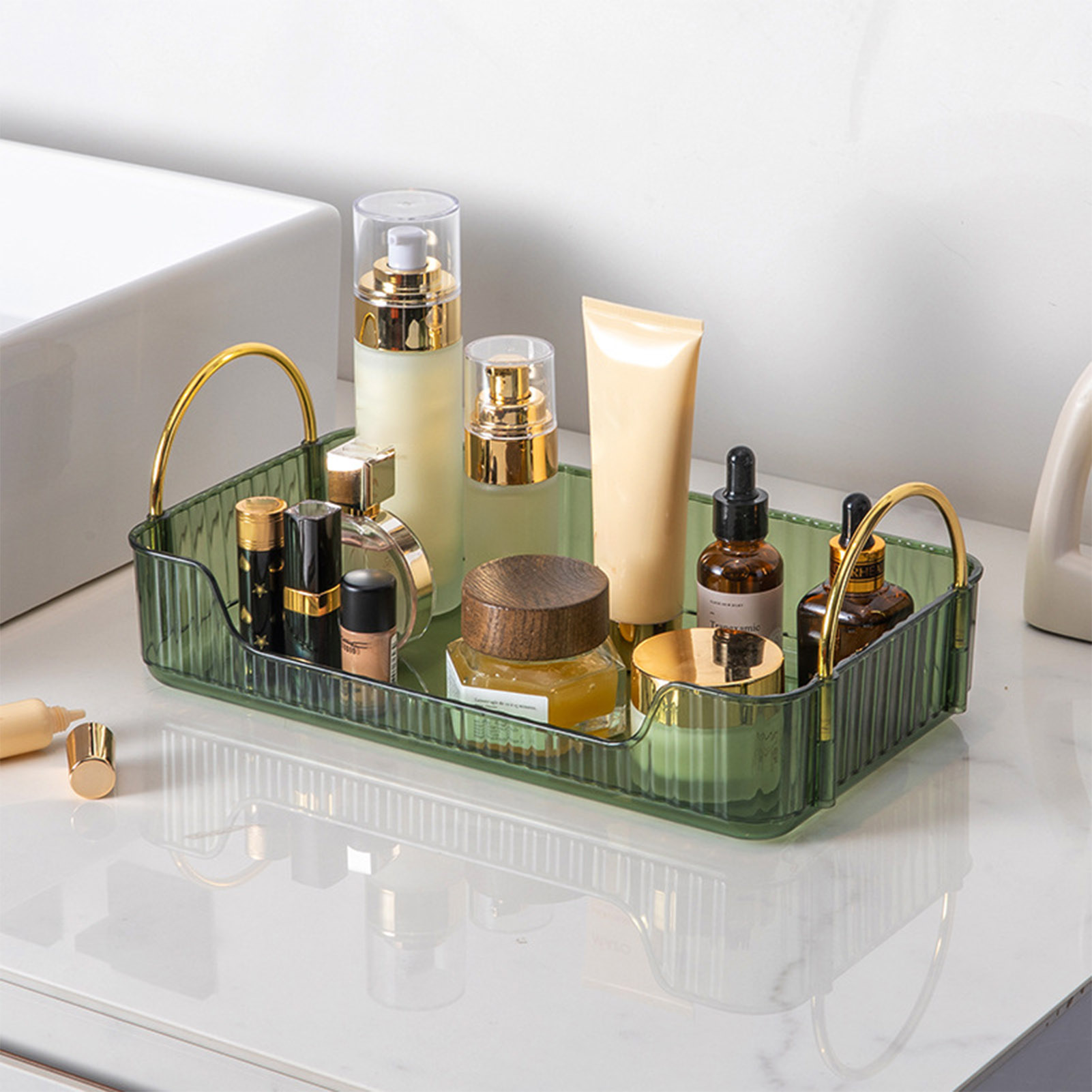 منظم حمام فاخر من الأكريليك لت - مراجعة Luxury Skincare Tray وسعره