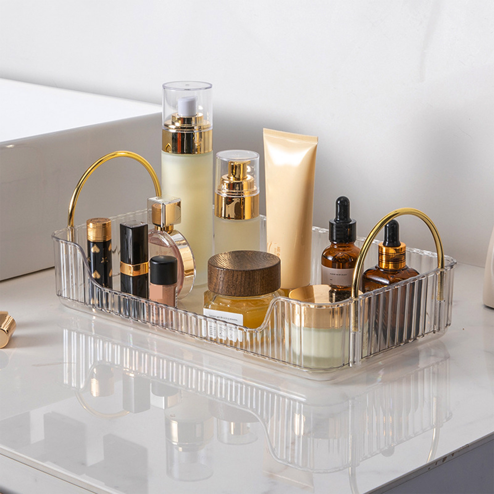 منظم حمام فاخر من الأكريليك لت - مراجعة Luxury Skincare Tray وسعره
