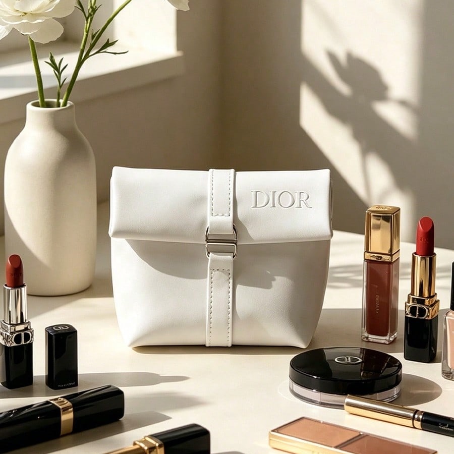 حقيبة ديور البيضاء لمستحضرات ا - مراجعة Luxury Skincare Samples وسعره