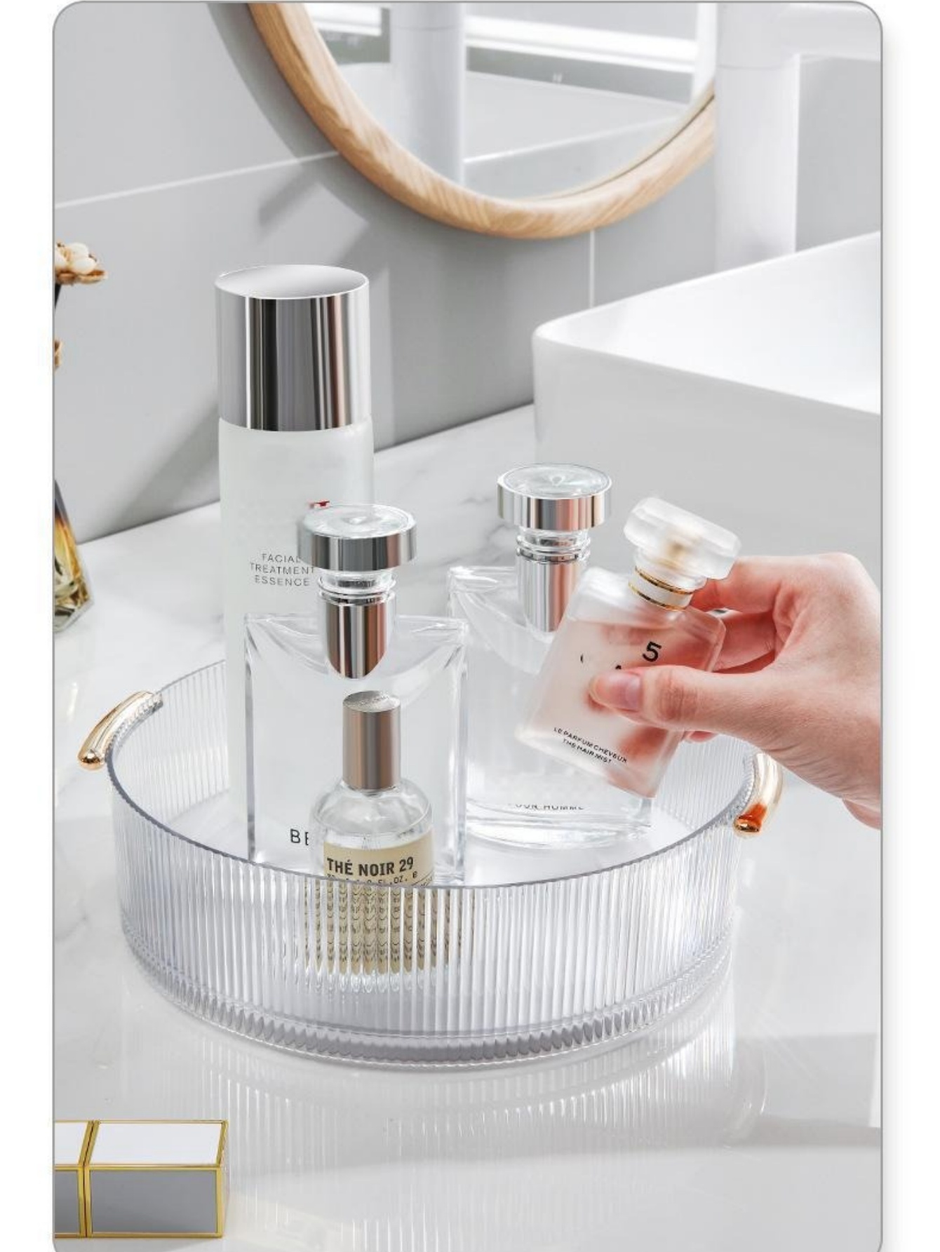 صينية تخزين مستحضرات التجميل ش - مراجعة Luxury Skincare Tray وسعره