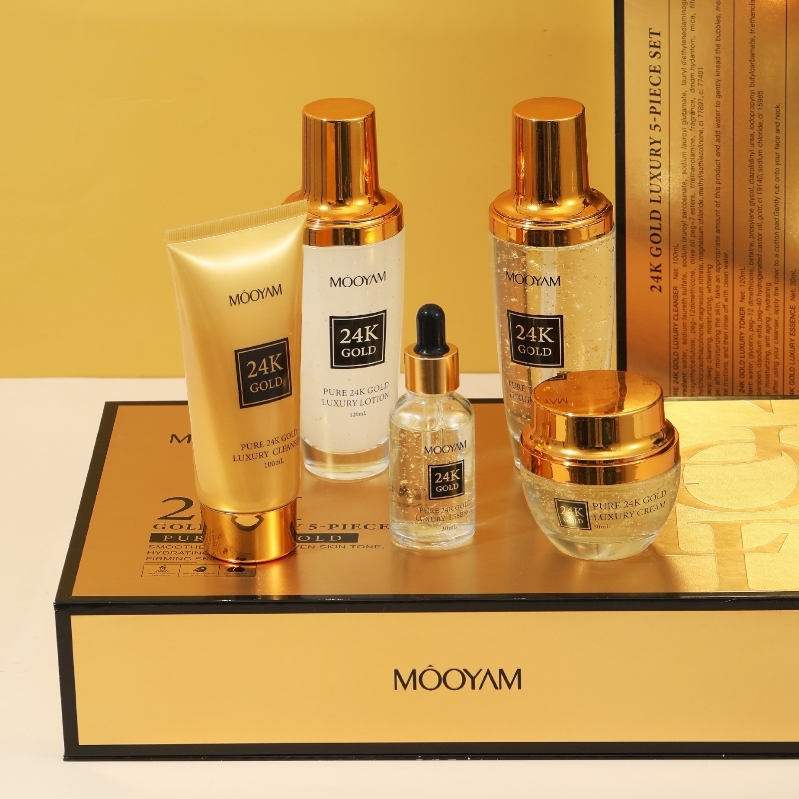 مجموعة مرطبة فاخرة من الذهب عي - مراجعة Luxury Skincare Line وسعره