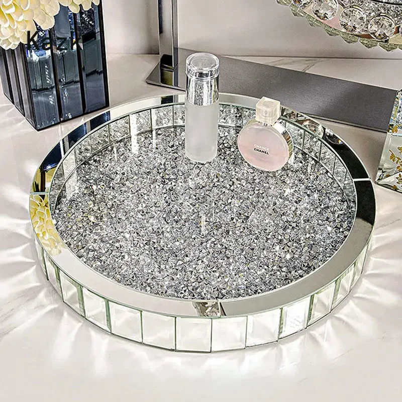 صواني تخزين زجاجية مرصعة بالأل - مراجعة Luxury Skincare Tray وسعره
