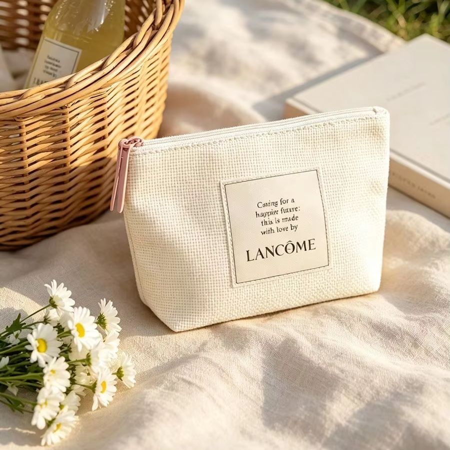 حقيبة لانكوم من القماش السميك  - مراجعة Luxury Skincare Samples وسعره