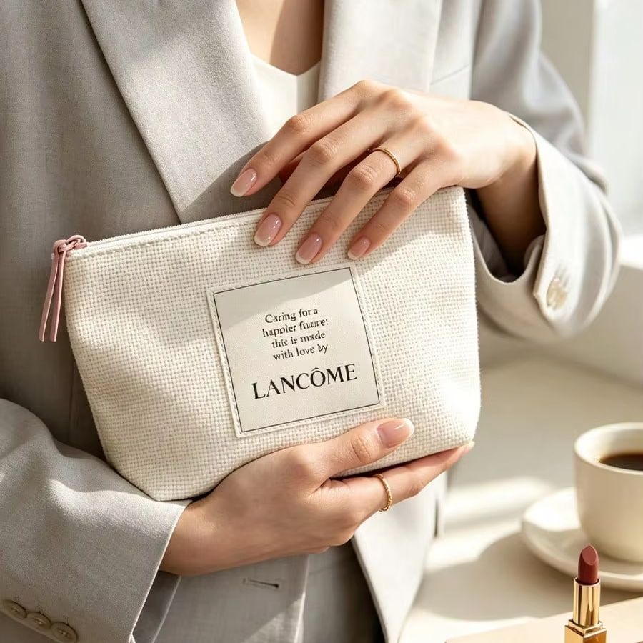حقيبة لانكوم من القماش السميك  - مراجعة Luxury Skincare Samples وسعره